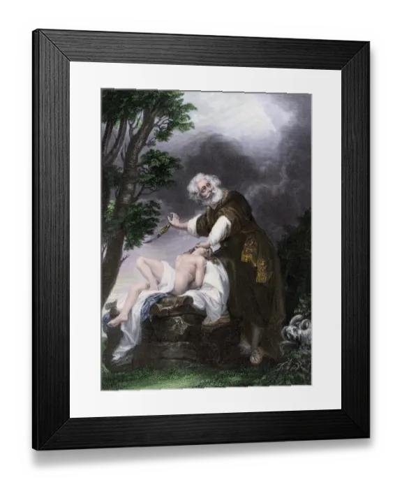 Framed Print : Abraham about to sacrifice his son