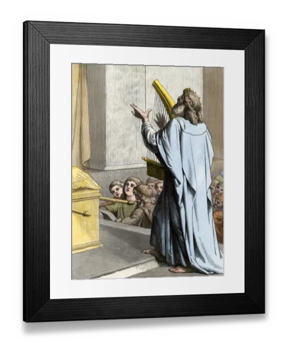 Framed Print : David playing the harp Framed Print : David playing the harp