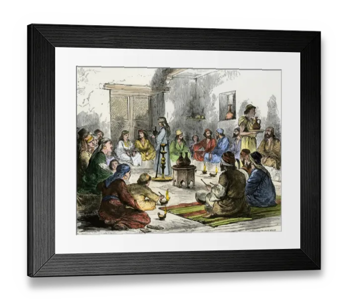 Framed Print : Jesus performs a miracle for the wedding at Cana Framed Print : Jesus performs a miracle for the wedding at Cana