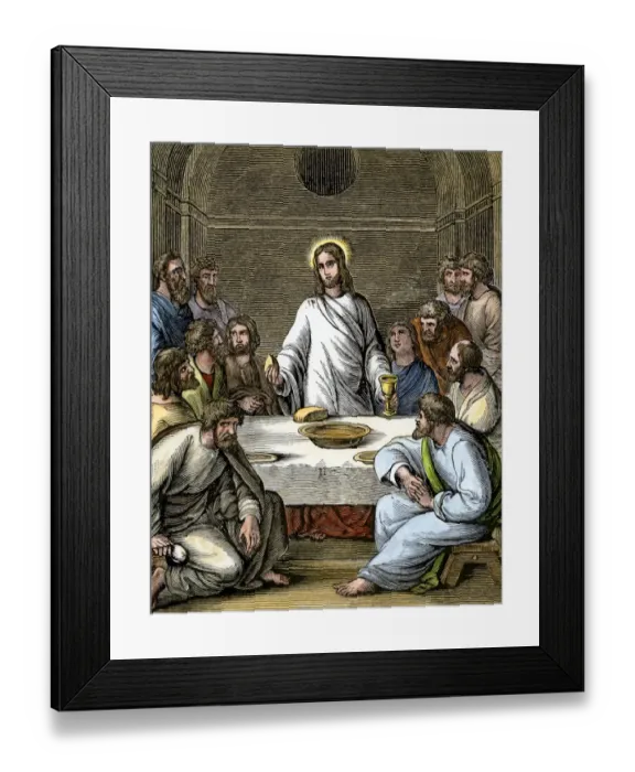 Framed Print : Jesus at the Last Supper Framed Print : Jesus at the Last Supper