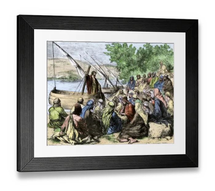 Framed Print : Jesus at the Sea of Galilee Framed Print : Jesus at the Sea of Galilee