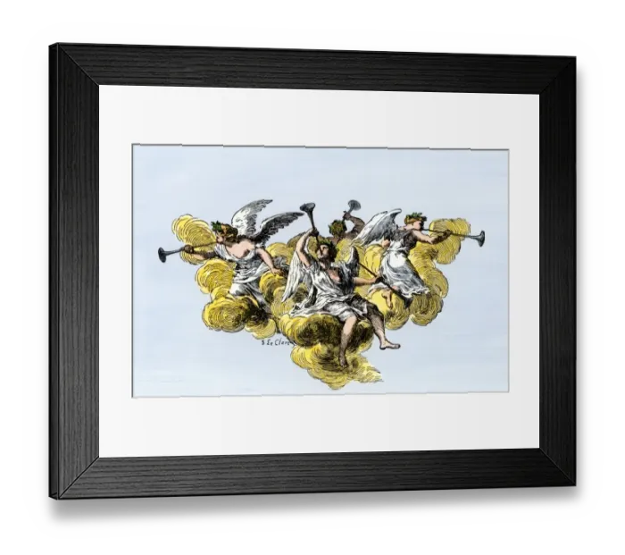 Framed Print : Angels with trumpets Framed Print : Angels with trumpets