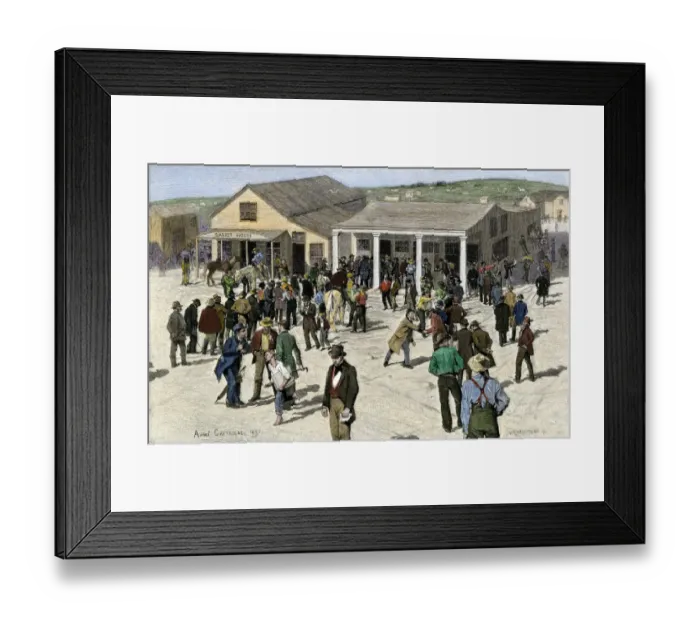 Framed Print : San Francisco post office during the Gold Rush Framed Print : San Francisco post office during the Gold Rush