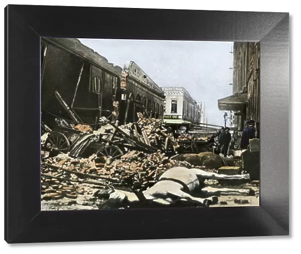 Rubble after the San Francisco earthquake of 1906