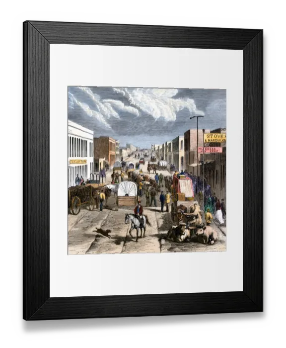 Framed Print : Denver in the 1870s Framed Print : Denver in the 1870s