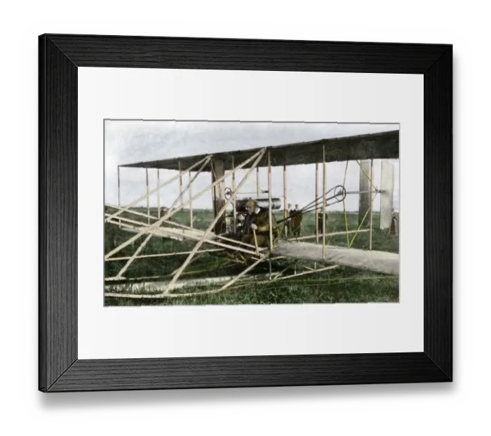 Framed Print : Wilbur Wright giving flying lessons in France