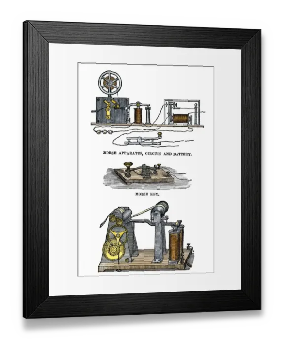 Framed Print : Morses telegraph