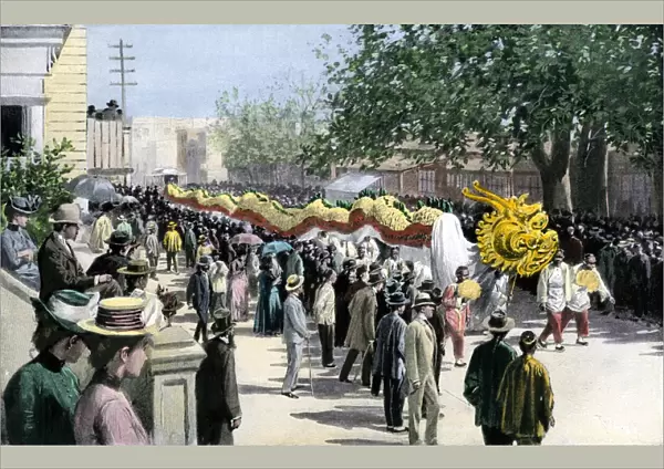 Chinese holiday celebration in San Francisco, 1890s