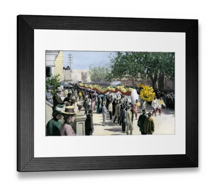 Framed Print : Chinese holiday celebration in San Francisco, 1890s Framed Print : Chinese holiday celebration in San Francisco, 1890s