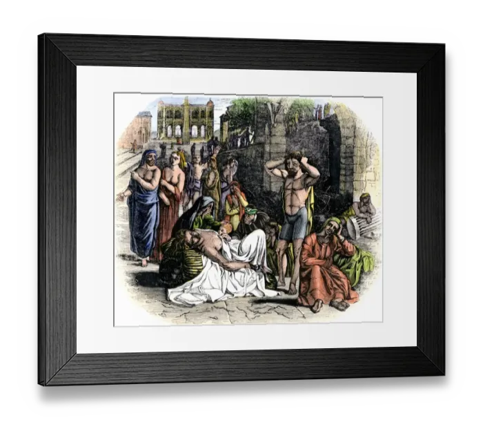 Framed Print : Bubonic plague victims Framed Print : Bubonic plague victims