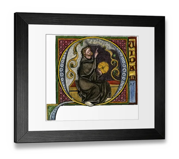 Framed Print : Medieval astronomer or astrologer Framed Print : Medieval astronomer or astrologer