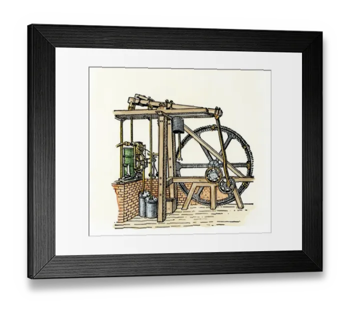 Framed Print : Steam engine of James Watt Framed Print : Steam engine of James Watt