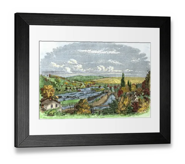 Framed Print : Erie Canal along the Mohawk River, New York Framed Print : Erie Canal along the Mohawk River, New York