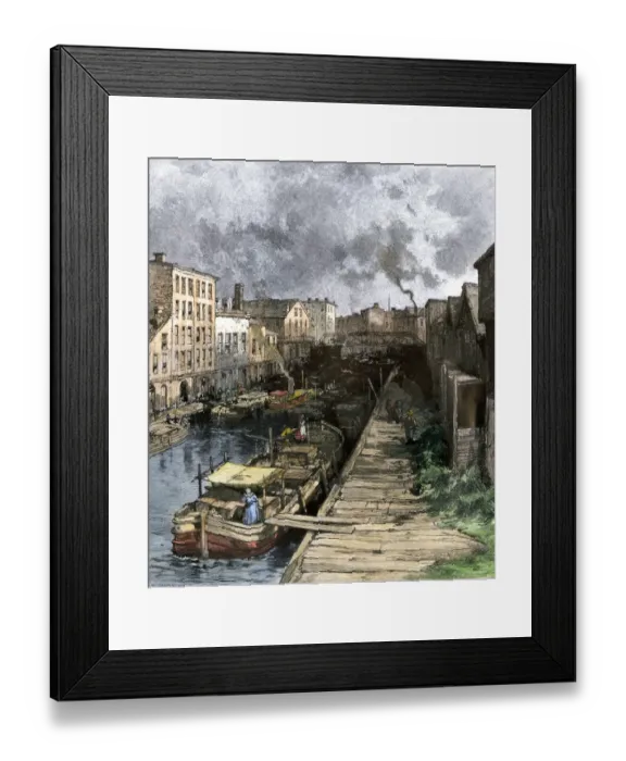 Framed Print : Erie Canal in Buffalo, New York Framed Print : Erie Canal in Buffalo, New York