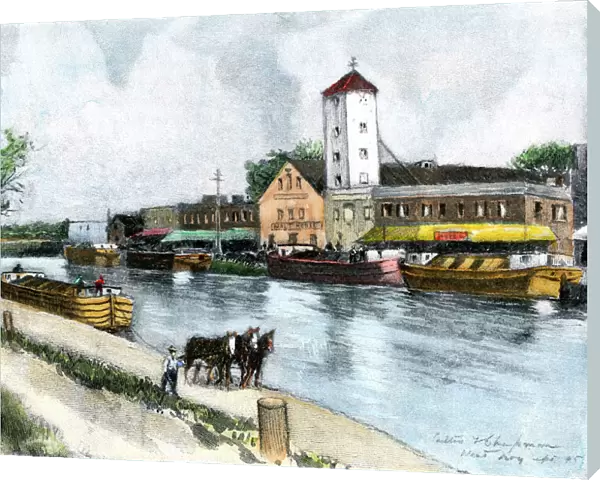 Erie Canal barge at Troy, New York