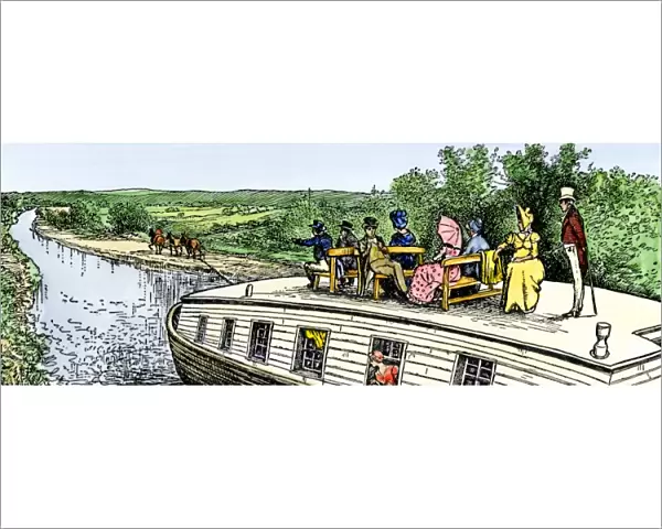 An outing on the Erie Canal in the early 1800s