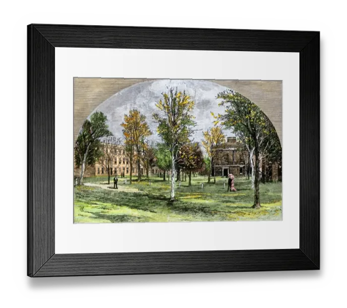 Framed Print : Williams College campus, 1880s Framed Print : Williams College campus, 1880s