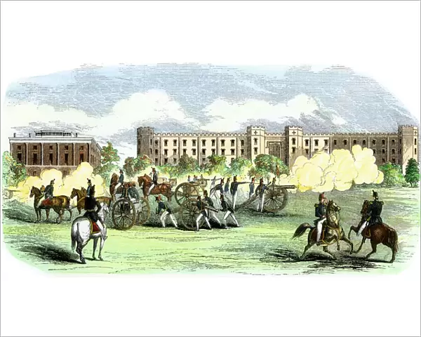 West Point artillery drill, 1850s