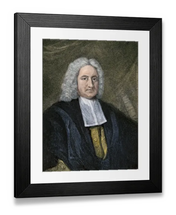 Framed Print : Edmond Halley, English astronomer Framed Print : Edmond Halley, English astronomer