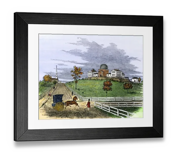 Framed Print : Harvard Astronomical Observatory in 1851 Framed Print : Harvard Astronomical Observatory in 1851