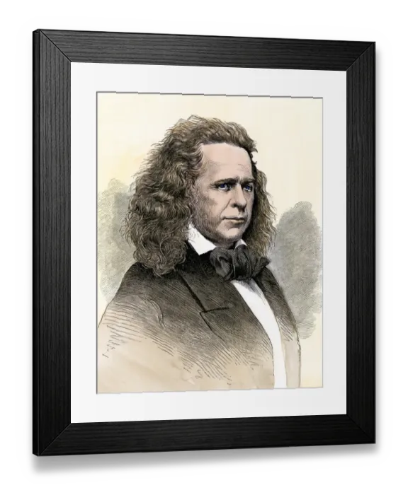 Framed Print : Elias Howe, inventor of the sewing machine Framed Print : Elias Howe, inventor of the sewing machine