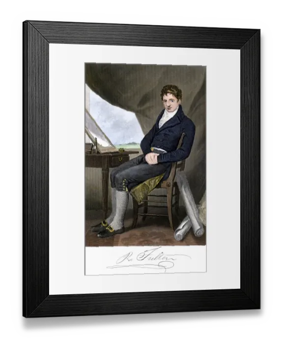 Framed Print : Robert Fulton sitting at his easel Framed Print : Robert Fulton sitting at his easel