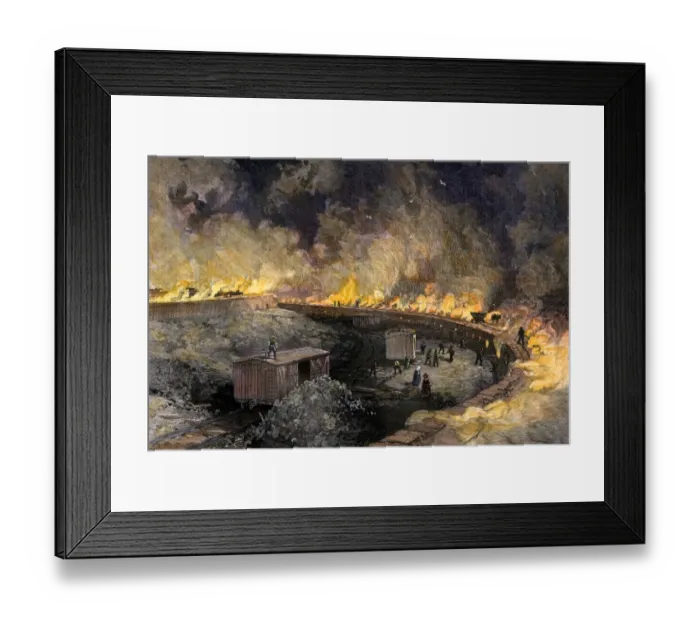 Framed Print : Steel industry workers at the coke furnaces of Pennsylvania Framed Print : Steel industry workers at the coke furnaces of Pennsylvania
