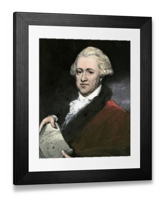 Framed Print : Astronomer William Herschel with Uranus document Framed Print : Astronomer William Herschel with Uranus document