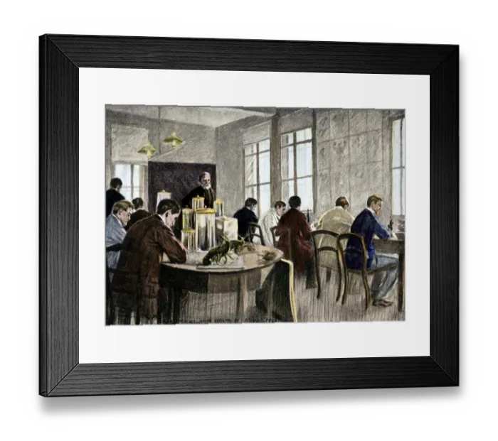 Framed Print : Ernst Haeckel teaching in his laboratory at Jena University Framed Print : Ernst Haeckel teaching in his laboratory at Jena University