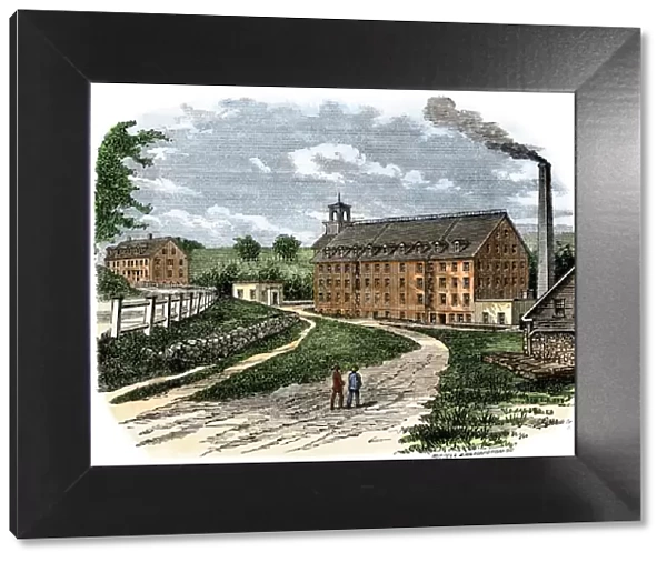 New England textile factory, 1800s