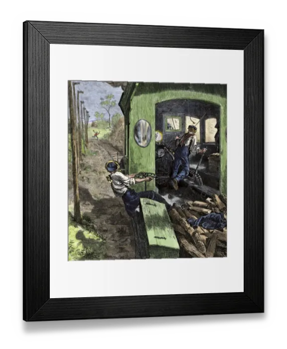 Framed Print : Danger ahead for a steam locomotive Framed Print : Danger ahead for a steam locomotive