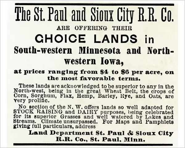 Railroad land for sale in Iowa and Minnesota