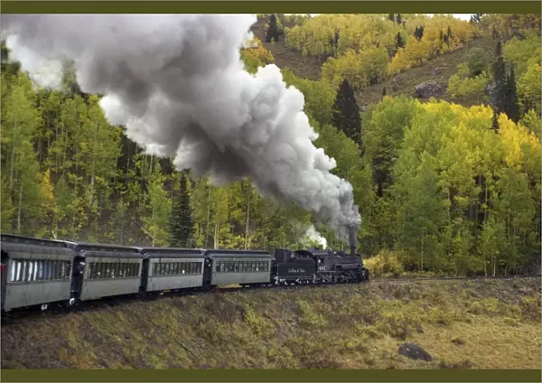 Historic steam railroad in the Rockies