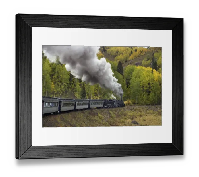 Framed Print : Historic steam railroad in the Rockies Framed Print : Historic steam railroad in the Rockies