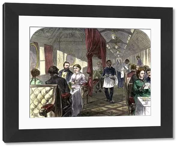 Dining car on the transcontinental railroad