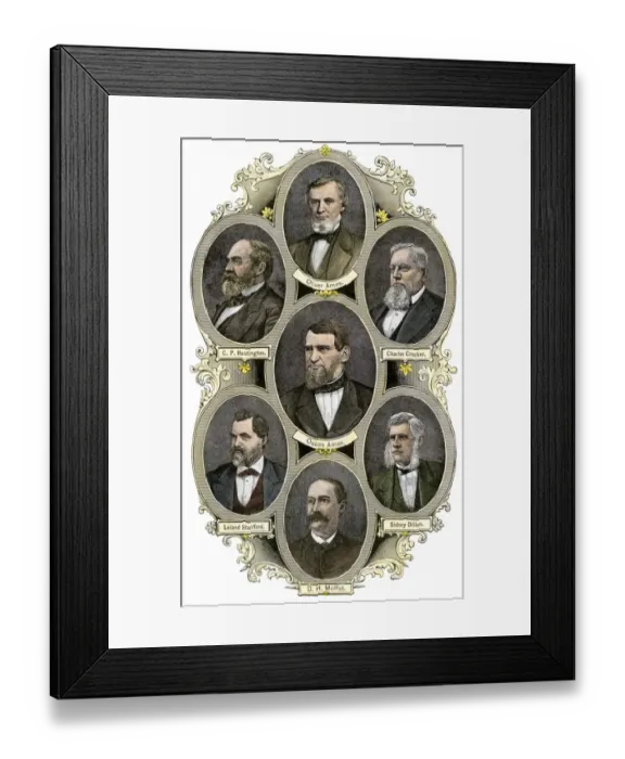 Framed Print : Financiers of the transcontinental railroad Framed Print : Financiers of the transcontinental railroad