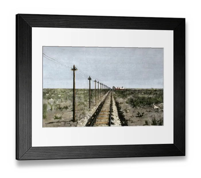 Framed Print : Transcontinental railroad across the Great Plains Framed Print : Transcontinental railroad across the Great Plains