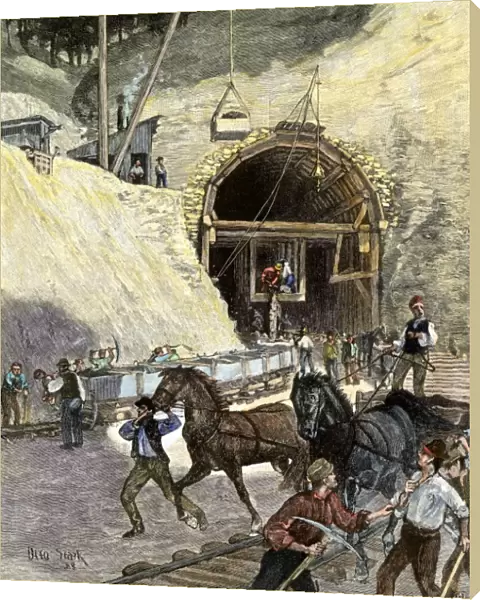 Railroad tunnel under construction