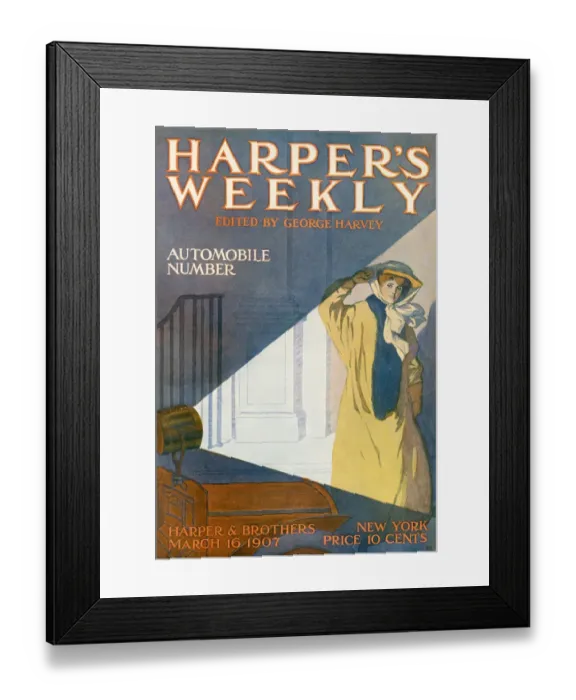 Framed Print : Harpers Weekly special automobile issue Framed Print : Harpers Weekly special automobile issue