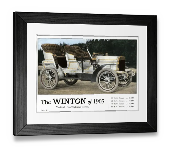 Framed Print : Winton automobile of 1905 Framed Print : Winton automobile of 1905