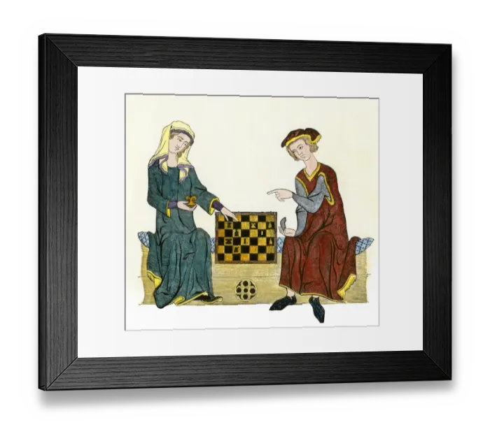 Framed Print : Medieval game of chess Framed Print : Medieval game of chess