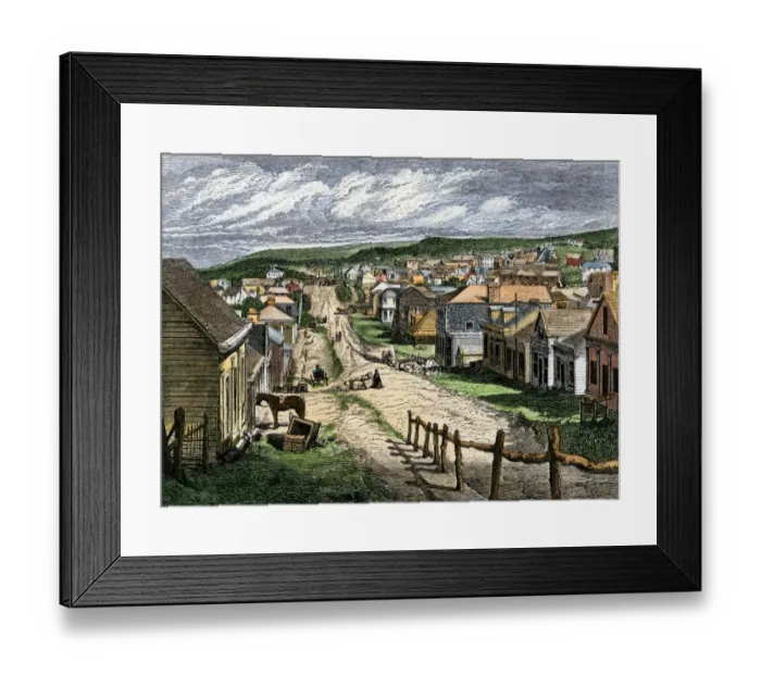 Framed Print : Dunedin, New Zealand, 1860 Framed Print : Dunedin, New Zealand, 1860