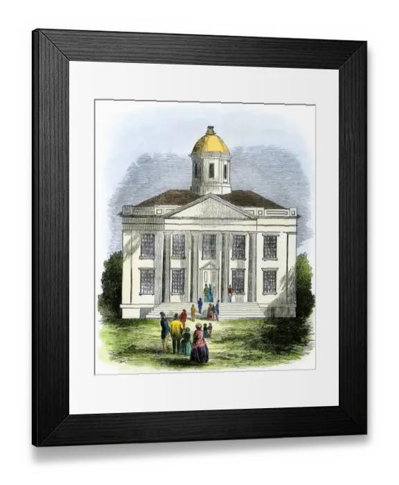 Framed Print : Wisconsin state capitol at Madison, 1851 Framed Print : Wisconsin state capitol at Madison, 1851