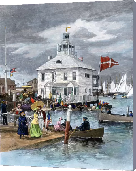 Yacht club in Newport, Rhode Island, 1880s