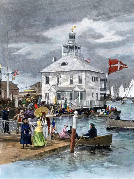 Yacht club in Newport, Rhode Island, 1880s