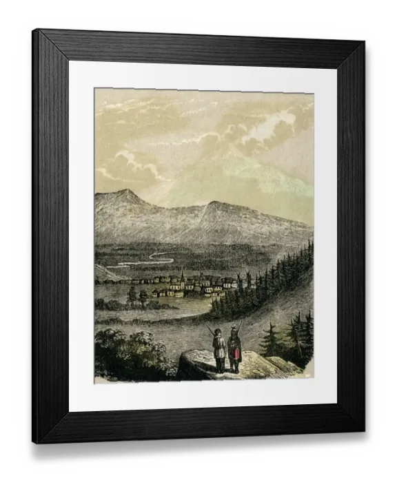 Framed Print : Fur-trading outpost in the Pacific Northwest