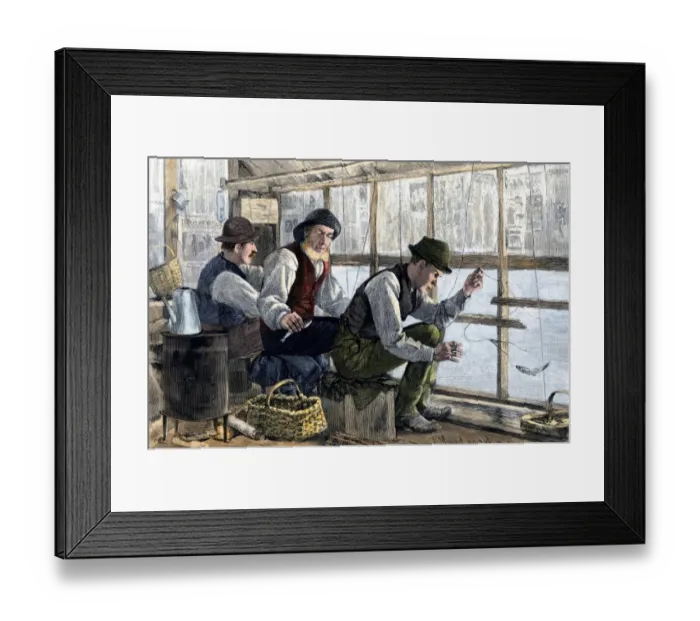 Framed Print : Smelt-fishing, 1880s Framed Print : Smelt-fishing, 1880s