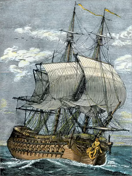 French frigate, 1700s