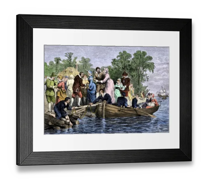 Framed Print : Women arriving at colonial Jamestown, 1600s Framed Print : Women arriving at colonial Jamestown, 1600s