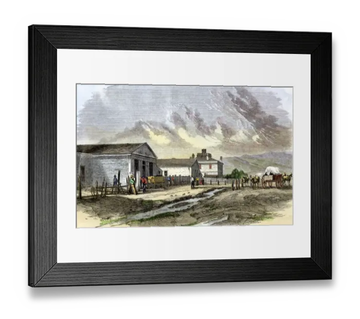 Framed Print : Salt Lake City, Utah, 1850s Framed Print : Salt Lake City, Utah, 1850s